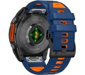 QuickFit 22mm 26mm Fenix8 Watch Band For Garmin Fenix E 8 47mm 51mm 7 7X 6 6X/Epix Pro/Enduro 3 Two-Tone Silicone Strap Bracelet