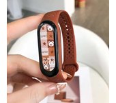 Applicable to Carbon Fiber Strap for  7 nfc smartwatch bracelet MIband silicone strap Mi Band 4 5 3 6 Accessories