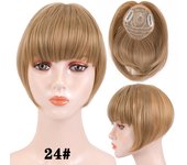 Leeons Synthetic Fringe Bangs Hair Extensions Clip In Bangs 6 Inch Short Straight Hairpiece Front Neat Bang Two Side Burgundy