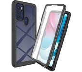 For Motorola Moto G60S 3-in-1 PC + TPU Hybrid Case with PET Screen Protector Full Protection Mobile Phone Shell