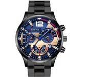 Reloj deportivo con calendario y correa de acero para hombre, reloj de cuarzo con puntero luminoso para hombre