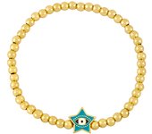 Plated Beads Chain Geometric Bracelets