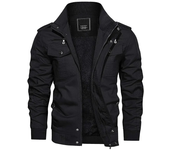 MAGCOMSEN Men's Winter Warm Jacket Casual Thicken Multi-Pockets Field Outerwear Fleece Lined Cargo Coat  Bomber Jacket