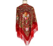 Russian Scarf Women’s Luxury Shawls Retro Ethnic Headband Hijabs Printed Floral Headwraps Big Size Square Babushka Handkerchief