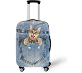Funda de bolsillo para equipaje de perro, protector de tela vaquera gruesa para equipaje de Cover18-32 pulgadas, maleta con ruedas, cubierta antipolvo, accesorios de viaje