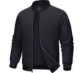 MAGCOMSEN Men's Bomber Jacket Lightweight Jacket Full Zip Light Waterproof Windbreaker Casual Stylish Golf outdoor Sport Coats
