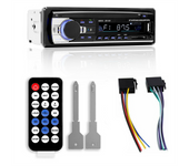12V 1 DIN Bluetooth Car Stereo Audio In-Dash Handsfree FM Aux Input Receiver SD USB MP3 Radio Player with Remote Control