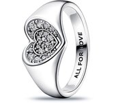 Women's heart-shaped zircon sterling silver ring, wedding jewelry, gifts ,Mother's fashionable Day gift