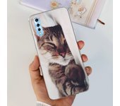 Lovely Cat Pattern Back Case For Vivo Y7s Cases Child Fashion Soft TPU Clear Silicone Bumper For Vivo Y7s V1913A V1913T Capas