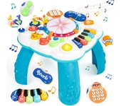Juguetes Niños 1 Año Mesa Actividades Bebe Educativos Mesa Musical con Sonido y Luces Instrumentos Musicales Infantiles Tambor I