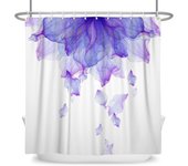 Green Plant Leaf Vines Flowers Shower Print Modern Nordic Minimalist Polyster Home Decor Bathroom Curtain with Hooks