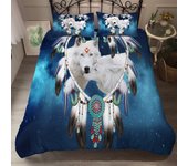 Quilt Cover Digital Art Dreamcatcher Wolf Duvet Cover Set Usa King Queen Full Twin Size Uk Single Bed Linen Set