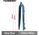 TOSEEK Carbon Fork 29 Straight Tube Bike Fork 560g Hard Carbon Mtb Fork 29 Front Fork For Bicycle