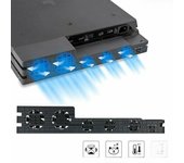 Cooling Fan for PS4 PRO USB External Cooler 5 Fan Turbo Temperature Control Compatible with Sony Playstation Pro Gaming Console