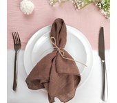 Set of 6  Terracotta Sewing Cloth Napkins Cotton Factory Wholesale Fabric Serviette Gauze Table Towels Wedding Decoration Easter