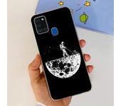 Matte Phone Case For Samsung galaxy A21S Smart Phone Cover Soft Silicone TPU Back Cover For Samsung A21s Galaxy Football Cartoon
