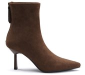 Botas De Mujer De Tacón Alto, Botas De Mujer De Tacón Fino Con Punta, Botas De Mujer Con Cremallera Corta.