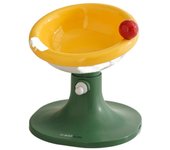 Ceramic Cat Bowl Cute Height Adjustable Dog Food Feeding Basin Large Capacity Non-slip Pet Drinking Feeder Water Container