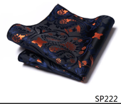 High Grade Brand Silk Kerchief Man Dark Blue Striped April Fool's Day Fit Formal Party Pocket Square Handkerchiefs Suit Hanky