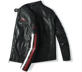 Chaqueta cuero moto hombre aire libre resistente viento trail rally Equipo