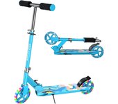 Patinete para Niños de 2 Ruedas, Patinete Niño Plegable, Rueda PU de Flash LED, Patinetes con Altura Ajustable, hasta 80 Kilogramos de Peso Máximo, Adecuado para Niñas y Niños Mayores de 4 Años