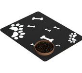 Dog Dish Mats Cartoon Dog Feeding Mat Absorbent Non-slip Pet Bowl Pad Diatom Mud Pet Placemat for Home
