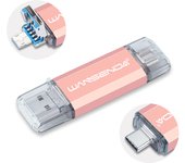 WANSENDA 3 IN 1 OTG USB 3.0 Flash Drive / USB TYPE C / Micro USB Pen Drive 32GB USB Stick 3.0 64GB 128GB 256GB 512GB Pendrive