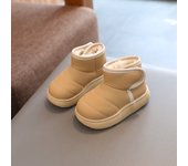 Zapatos Para Niños Botas De Nieve De Terciopelo, Zapatos De Algodón Para Niños De Invierno Botas Cortas De Cuero