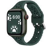 Suitable for Apple 789 generation smartwatch wristband iWatch se hollow cat claw small waist silicone strap new model