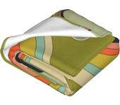 Psychedelic Abstract Art Print Fleece Blanket, Super Soft and Warm Throw Blanket for Couch, Sofa and Bed Fleece Throw Blanket for Girls & Boys Cool Bedroom Decor