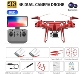 RC Drone con cámaras duales 4K, Wifi, FPV, HD, KY101, Altitude Hold, Gesture Mode, Ultra Long Flight Time, RC Quadcopter.