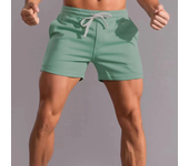 Pantalones cortos deportivos para hombre, pantalones cortos de tres cuartos elásticos para correr, entrenamiento, ocio, verano