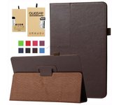 For IPad Air 11 2024 M2 Air 2022 2020 IPad 2022 IPad Pro 11 2024 M4 Pro 10.5 10.2 PU Leather Flip Case Cover Tempered Glass