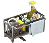 ZP Organizadores de Cocina, Soporte para Esponja inoxidable: carrito para fregadero de Maple inoxidable with divisor