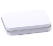 Multicolor Tin Box with Clear Window Lid Rectangular Jewelry Box Nail Art Display Case Candy Package Metal Box Empty