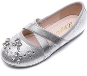 Fashion Baby Girl Princess Rhinestone Leather Shoes Infant Toddler Child Flat Dance Shoes Soft Shoes Party Performance Shoes