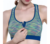 Sujetador deportivo para mujer, Sujetador deportivo con cremallera frontal, ropa interior transpirable a prueba de golpes, sujetador de Yoga de alto impacto, chaleco para correr, Tops de entrenamiento físico