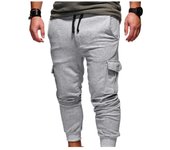 Pantalones Hombre de Bolsillos Múltiple Color Sólido Pantalones Chandal Hombres de Cordón Cómodas Suaves Duraderas Casual Jogger Hombre