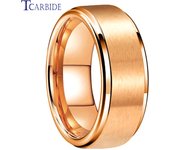 Dropshipping  anillo de boda de acero inoxidable de 8mm para hombres y mujeres  joyería de regalo para la vida diaria  ajuste cómodo cepillado biselado ranurado