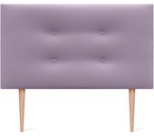 Cabecero de Polipiel o Tela Pro con 2 hileras de Botones y Patas Cabezal tapizado Cama Lujo (150x105cm con Patas (Camas 150/160), Tela Beige)