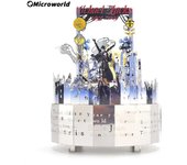 3D Metal Colorful Puzzle Toy Amusement Park Rotating Music Box Model Kits DIY Jigsaw Desktop Decoration Gifts For Girls Children