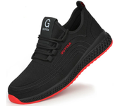 Mangu Air Mesh zapatos de trabajo con punta de acero, zapatos de trabajo transpirables, zapatos de seguridad para hombre y mujer, botas de seguridad ligeras a prueba de pinchazos