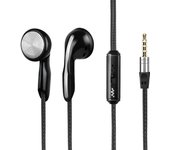 1pc In Ear Earphones Flat Earbuds 3.5mm Wired Sport Headset Stereo Bass Earphone For Smartphone With Microphone