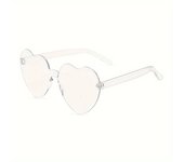 Gafas de moda con montura en forma de corazón, sin montura y de una sola pieza, ideales para hombres y mujeres en fiestas al aire libre, una elección ideal para regalos