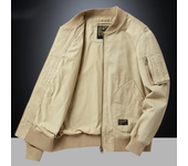 Vintage American Style Baseball Jacket For Men Thick Winter Bomber Jacket Casual Work Top Men's Fashion Outerwear