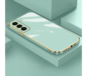 Luxury Plating Square Phone Case For Samsung S22 Ultra S23 S21 Plus s21 FE Case Cover For Galaxy S 21 S22 S20 FE Silicone Case