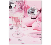 Pink Disco Ball Dance Floor Disco Party Fashion Poster Print Retro Wall Art Picture Canvas Painting for Club Bar Room Home Decor