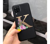 For Samsung Galaxy A12 Case Cute Letters Phone Cover Silicon Back Cases For Samsung A12 A 12 A125F Soft TPU Bumper Coque Flower