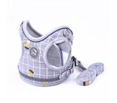 Checkered traction chest strap reflective vest style anti slip small cat and dog walking rope pet supplies