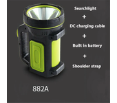 LED Strong Searchlight Flashlight Portable Hand Lamp Rechargeable 2 Lighting Modes Emergency Hiking Camping Energe Saving Torch